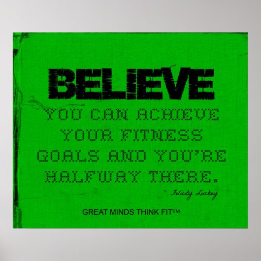 Green Fitness Poster - Glaube! (Vorne)