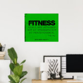 Green Fitness Poster - Motivation! (Heimbüro)