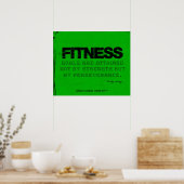 Green Fitness Poster - Motivation! (Küche)