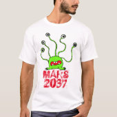 Green Five Eyes Alien Creature T - Shirt (Vorderseite)