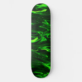 Green Flame Wave Skateboard Deck (Vorderseite)