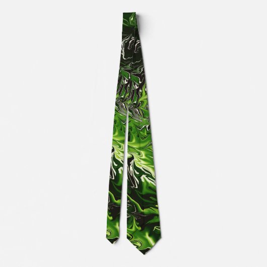 Green Flames Neck Tie Krawatte (Rückseite)