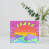 Green Flash in Pink Sky Postcard Postkarte (Stehend Vorderseite)