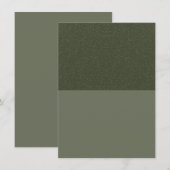 Green-Flat-Announcement-Karte mit zwei Tonen-Moos  Ankündigung (Vorne/Hinten)