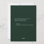 Green Flat Holiday Card mit Foto Feiertagskarte (Rückseite)