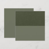 Green-Flat-Karte mit zwei Tonen-Moos - Anpassbar (Vorne/Hinten)