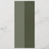 Green Flat Menu Card mit zwei Tonen Moos - Anpassb Menükarte (Vorderseite)