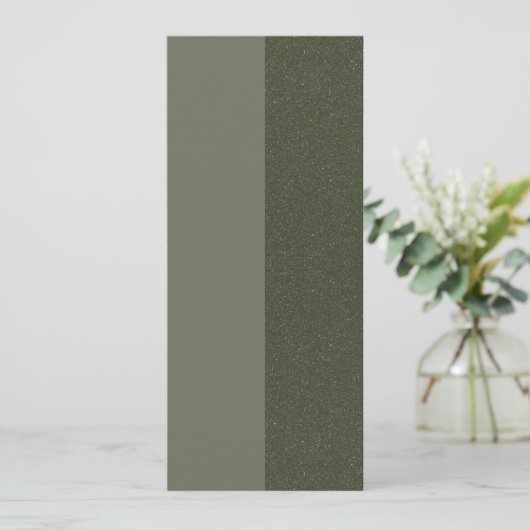 Green Flat Menu Card mit zwei Tonen Moos - Anpassb Menükarte (Stehend Vorderseite)