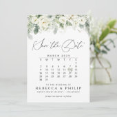 Green Flat Save the Date-Karte für Dusty Sage Date (Stehend Vorderseite)