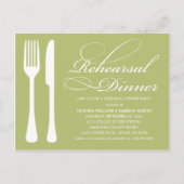 GREEN FLATWARE | PROBE DINNER INVITE EINLADUNGSPOSTKARTE (Vorderseite)