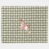 Green Fleece Blanket mit Rentier (Vorderseite (Horizontal))