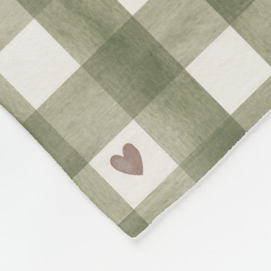 Green Fleece Blanket mit Rentier (Ecke)