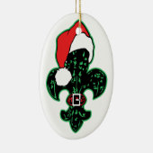 Green Fleur de Sankt Keramik Ornament (Rechts)