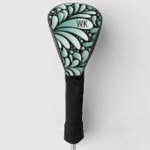 Green Fleur Monogram Golf Headcover (Vorderseite)