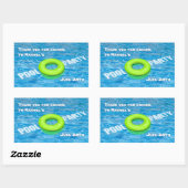 Green Floatie Pool Party Sticker (Blatt)