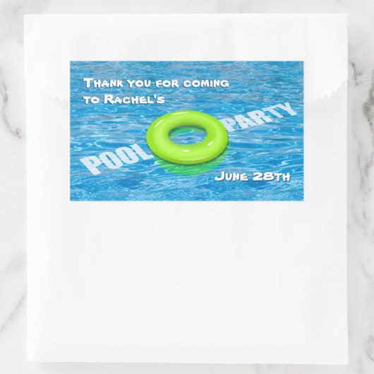 Green Floatie Pool Party Sticker (Tasche)