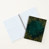 Green Floral and Gold Spiral Notebook Notizblock (Innenseite)