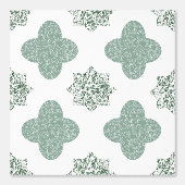 Green Floral Arabesque Wallpaper Tapete (Vorderseite)