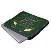 Green Floral Bird Charlotte Bronte Jane Eyre Zitat Laptopschutzhülle (Vorne Knopf)
