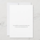 Green Floral Botanical Wedding Einladung (Rückseite)