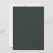 Green Floral Botanical Wedding Einladung (Rückseite)