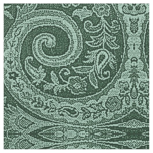 GREEN FLORAL BROCADE STOFF (Nahaufnahme)