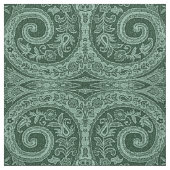 GREEN FLORAL BROCADE STOFF (Muster)