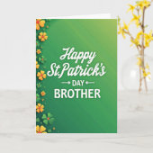 Green Floral Brother Card Karte (Gelbe Blume)