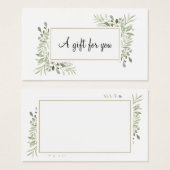 Green Floral Business Kundenkarte (Vorne & Hinten)