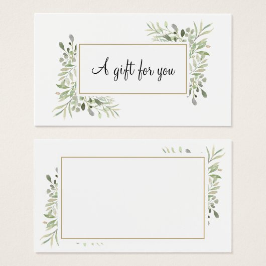 Green Floral Business Kundenkarte (Vorne & Hinten)