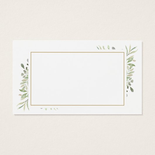 Green Floral Business Kundenkarte (Rückseite)