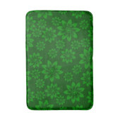 Green Floral Christmas Bath Mat Badematte (Vorderseite Vertikal)