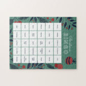 Green Floral Christmas Bingo Jigsaw Puzzle (Horizontal)