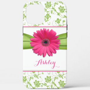 Green Floral Damask Pink Gerber Daisy iPhone 5 Case-Mate iPhone Hülle