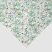 Green Floral Decoupage Tissue Paper Seidenpapier (Ausschnitt)