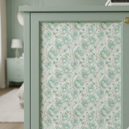 Green Floral Decoupage Tissue Paper Seidenpapier