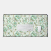Green Floral Desk Mat Schreibtischunterlage (Tastatur & Maus)