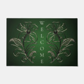 Green Floral Doormat Fußmatte (Vorderseite)