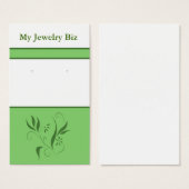 Green Floral Earring Cards (Vorne & Hinten)