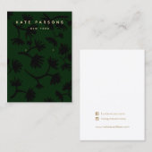 Green Floral Earring Juwelier Display Visitenkarte (Vorne/Hinten)