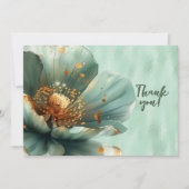 Green Floral erweitert auf Shiny Green Vielen Dank Dankeskarte (Vorderseite)