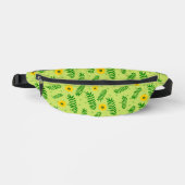 Green Floral Fanny Pack Bauchtasche (Vorderseite)