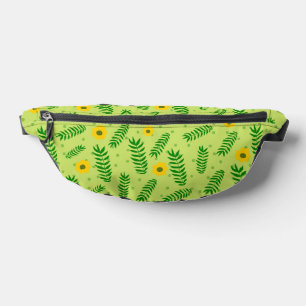 Green Floral Fanny Pack Bauchtasche