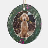 Green Floral First Christmas Ornament (Links)