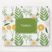 Green Floral Flowers Mouse Pad! Mousepad (Vorne)