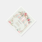 Green Floral French Brautparty Serviette (Ecke)