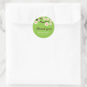 Green Floral Gastgeschenk Hochzeit Vielen Dank Sti Runder Aufkleber (Tasche)
