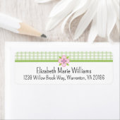 Green Floral Gingham Rücksendeadresse (Insitu)