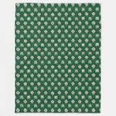 Green Floral Lattice Pattern Fleecedecke (Vorderseite)