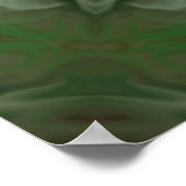 Green Floral Medallion Kaleidoskop Poster (Ecke)